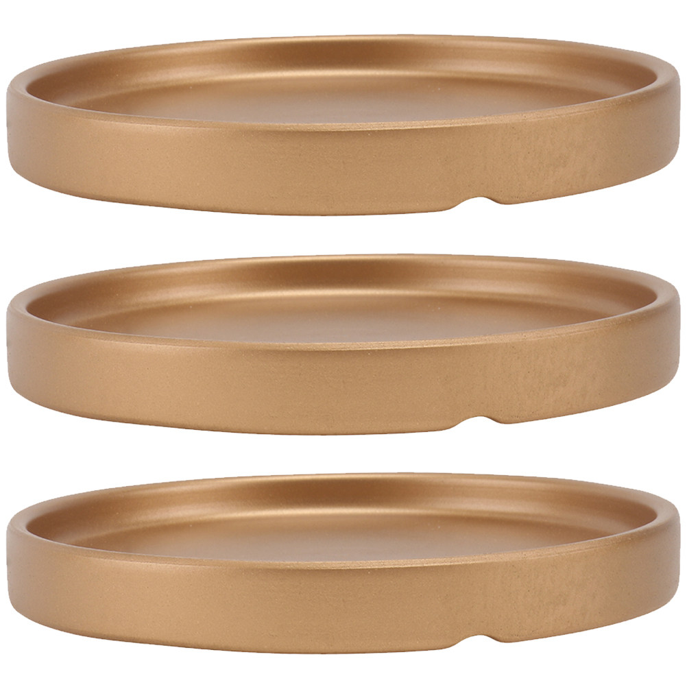Drip Tray Saucer - 3 stuks bloempotonderzetels, keramische ronde plantenpotten,