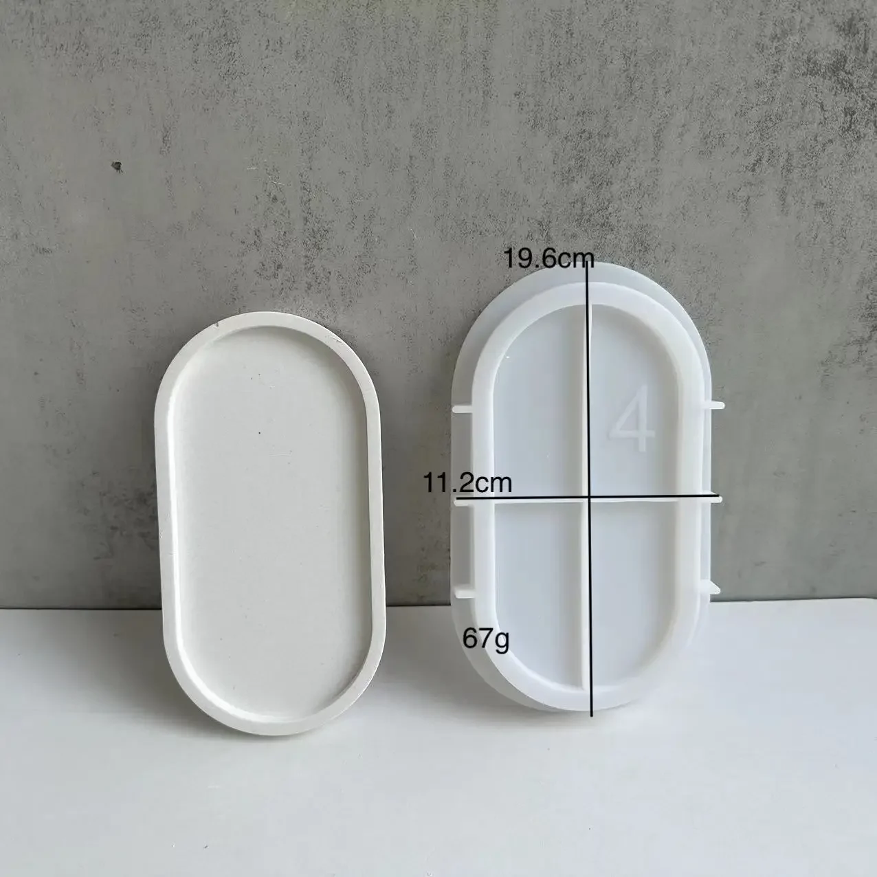 Ovale bloempotvoetvorm, cement - Drip Tray Saucer recensie en prijs
